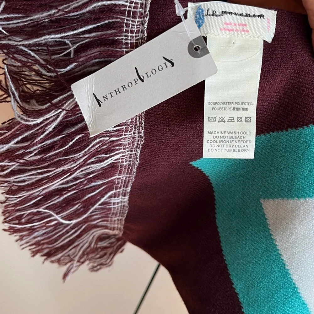 Free People Movement Big League Reversible Scarf in Mahogany NWT